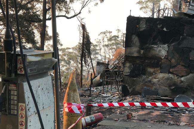 Ruins of Binna Burra Lodge devastated after bushfires in the Gold Coast Hinterland. Photo: Kirstin Payne