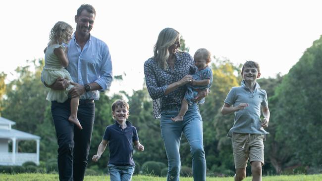 Laura and husband Mark Gilbride at home at Brookfield. PIcture: David Kelly.