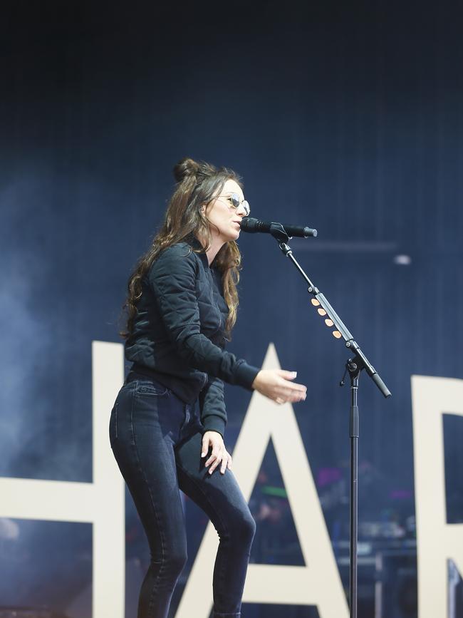 Falls Festival Day 3 at Marion Bay, New Years Eve. Amy Shark performs to a packed audience. PICTURE: MATT THOMPSON