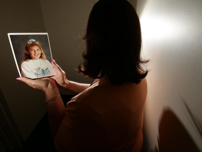 Rhianna’s mother with a picture of her.