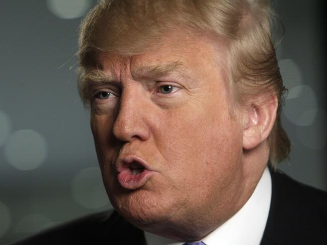 Donald Trump is interviewed in New York, Monday, April 25, 2011. The real estate mogul criticized Republicans for embracing Rep. Paul Ryan's plan to cut Medicare and seemed hurt that 2008 GOP nominee John McCain had suggested Trump's potential presidential bid was a publicity grab. (AP Photo/Richard Drew)