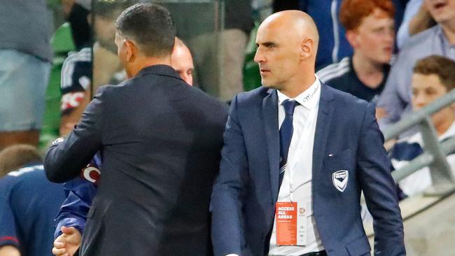 Melbourne Victory coach Kevin Muscat is staying positive despite three straight losses in the A-League. Picture: Getty Images