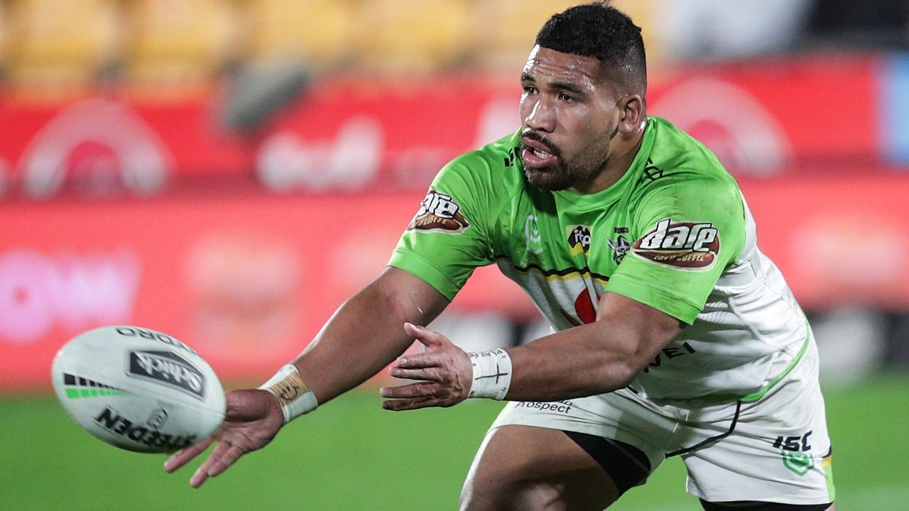 Canberra Raiders veteran Sia Soliola aids Corey Horsburgh's fiery