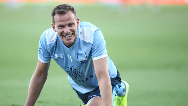 Despite his retirement, Alex Wilkinson won’t be lost to Sydney FC. Picture: Jason McCawley/Getty Images