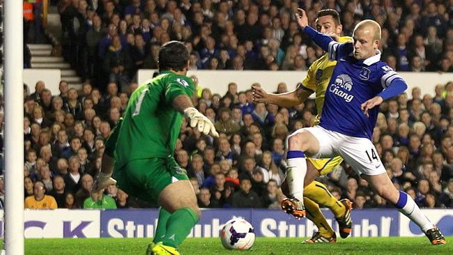 Steven Naismith gave Everton some hope, but it wasn’t enough.