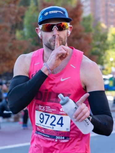 Dylan Shrier lists his Boston and New York City Marathon finishes on his resumé. Picture: Ahmed Cherkaoui