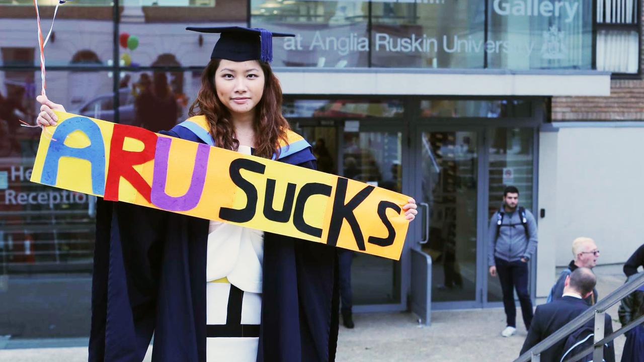 Fiona Pok claims she was left with a ‘mickey mouse’ degree. Picture: Facebook/Fiona Pok