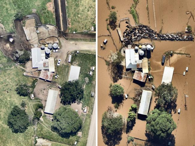A dramatic aerial comparison. Picture: Nearmap