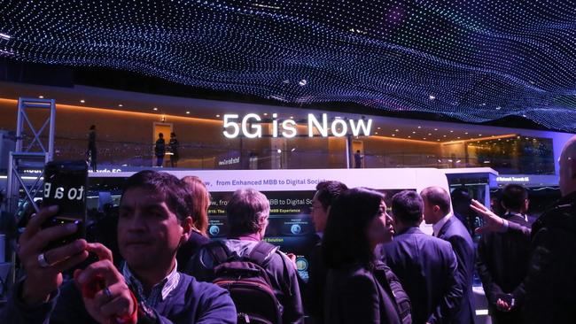 Huawei Technologies promoted its 5G technology during the most recent Mobile World Congress in Barcelona, Spain. Picture: Bloomberg