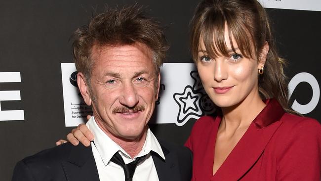 Sean Penn and Leila George. Picture: Michael Kovac/Getty Images for CORE Gala