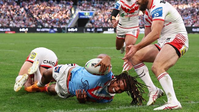 It took Young just 10 minutes to score in his first game back. Picture: Cameron Spencer/Getty Images