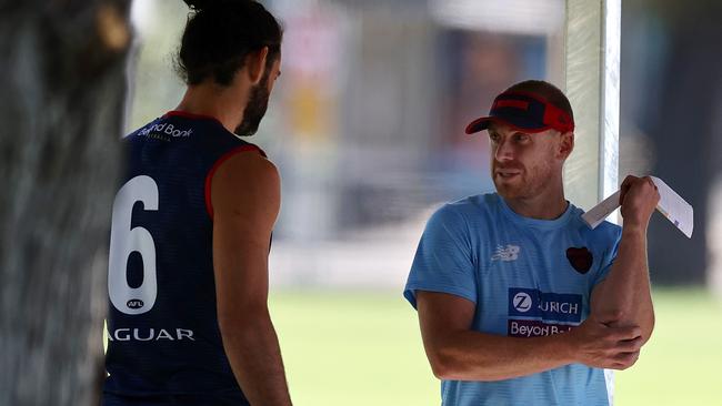Simon Goodwin has banished Grundy to the VFL. Picture: Michael Klein