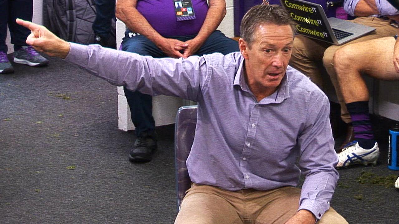 Craig Bellamy is one of the most animated coaches in the NRL when it comes to halftime speeches.