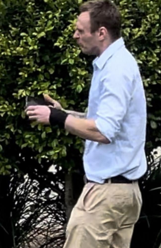 Julian Kratochvil leaves Gympie Magistrates Court, on November 26, 2024 after pleading guilty to stealing $2850 from the Queenslander Hotel while he was an employee.