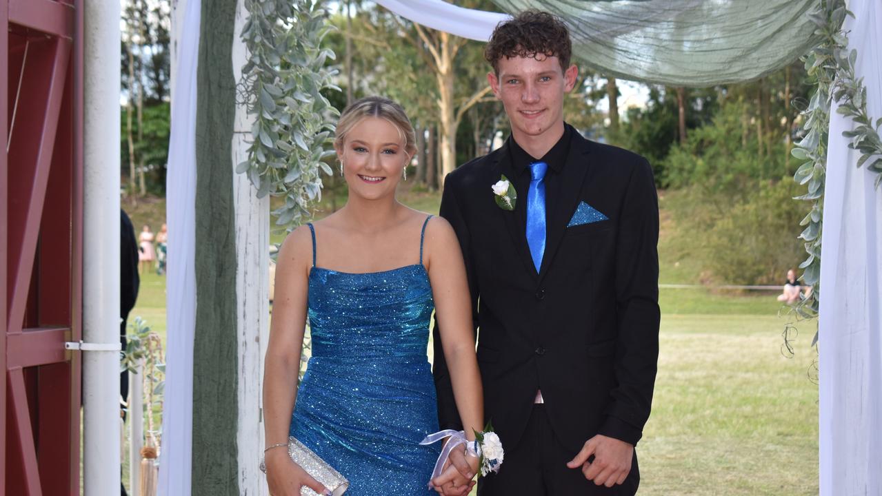 Tahlia Patterson and Regan Seabrook at the Gympie State High School Formal 2022.