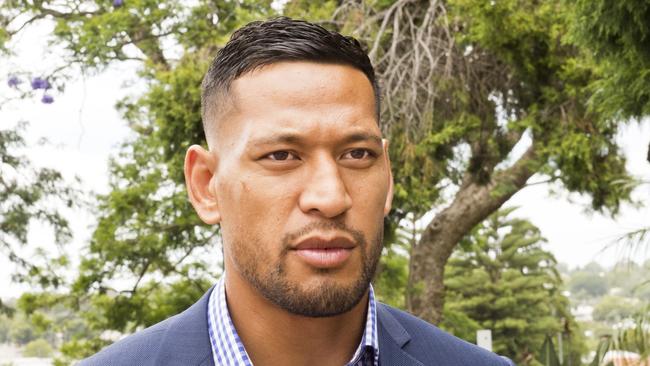 Former Australian rugby star Israel Folau, now signed with French league team Catalan.