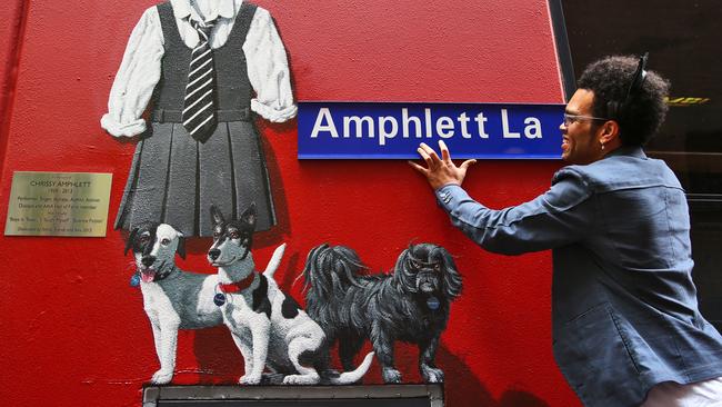 Cold Chisel and former Divynils drummer Charley Drayton at the opening of Amphlett Lane, named in honour of his late wife and Divinyls lead singer Chrissy Amphlett. Picture: News Corp Australia