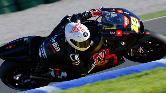 Bautista aboard the new Aprilia.