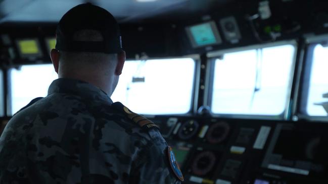 Royal Australian Navy Commander Shane Savy aboard the HMAS Adelaide in Darwin ahead of Exercise Keris Woomera on November 3. Picture: Zizi Averill