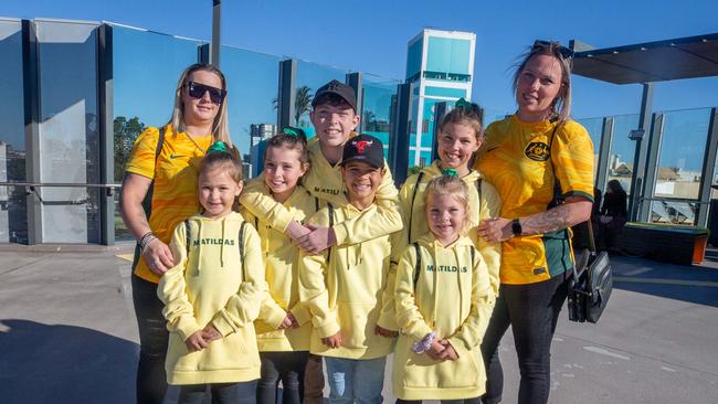 Fans ahead of the World Cup Matilda's v Sweden match at Suncorp Stadium. Photo - Stephen Archer
