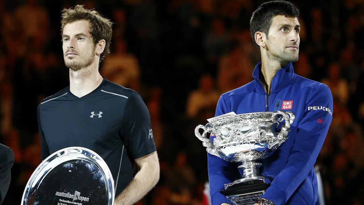 Novak Djokovic and Andy Murray after the 2016 Australian Open final.