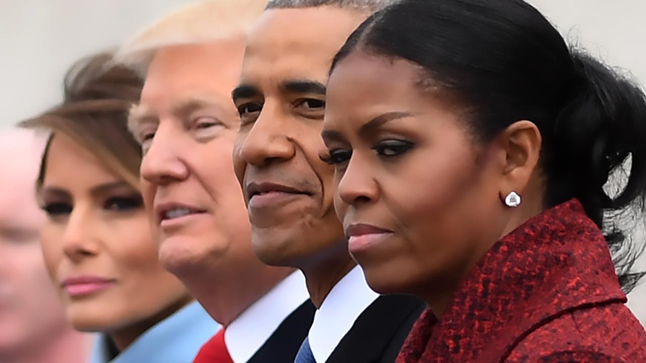 Ms Obama has described Mr Trump as ‘infantile and unpatriotic’. Picture: Jim Watson/AFP