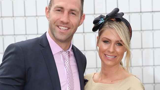 Travis Cloke and Rebeccah Panozza. Picture: Alex Coppel