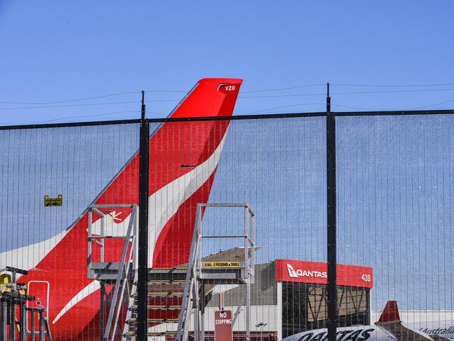 SYDNEY, AUSTRALIA - NCA NewsWire Photos August, 20, 2020Photo of grounded Qantas planes, at the Sydney Airport.Picture: NCA NewsWire/Flavio Brancaleone