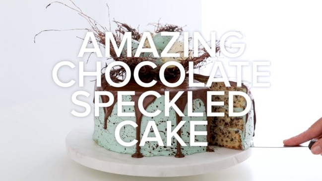 Amazing chocolate speckled cake