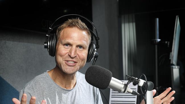 Former Port Adelaide Footballer, now outspoken radio host - Kane Cornes at the SEN studio. Picture SARAH REED