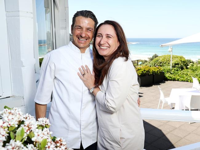 Chef Giovanni Pilu and wife Marilyn at Pilu at Freshwater. Picture: Tim Hunter