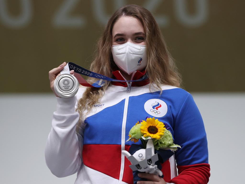 Anastasiia Galashina has given Team ROC its first medal. (Photo by Kevin C. Cox/Getty Images)
