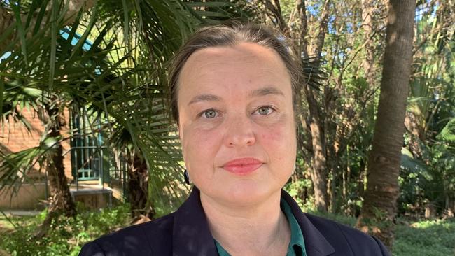 Byron's deputy mayor Sarah Ndiaye outside Byron Bay Local Court after an AVO was finalised to protect her from John Anderson. Picture: Liana Boss