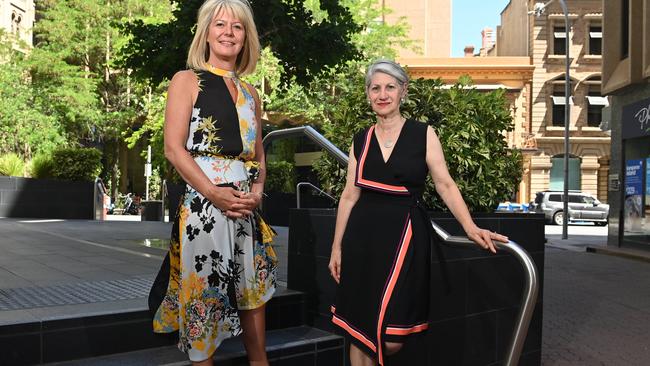 Adelaide. Economic Development Agency chair Nikki Govan (left) with Lord Mayor Sandy Verschoor. Picture: Keryn Stevens
