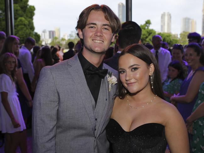 Oliver Coombs and Isabella Hauch at the Coomera Anglican College Formal at HOTA. Picture: Marcelo Lang.