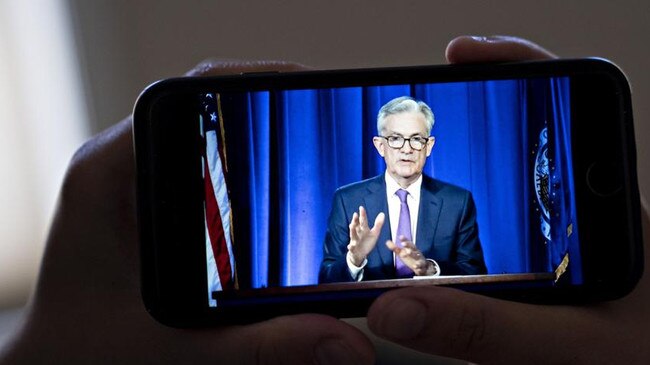 US Fed chairman Jerome Powell will appear virtually at tonight’s Jackson Hole symposium. Picture: Andrew Harrer/Bloomberg