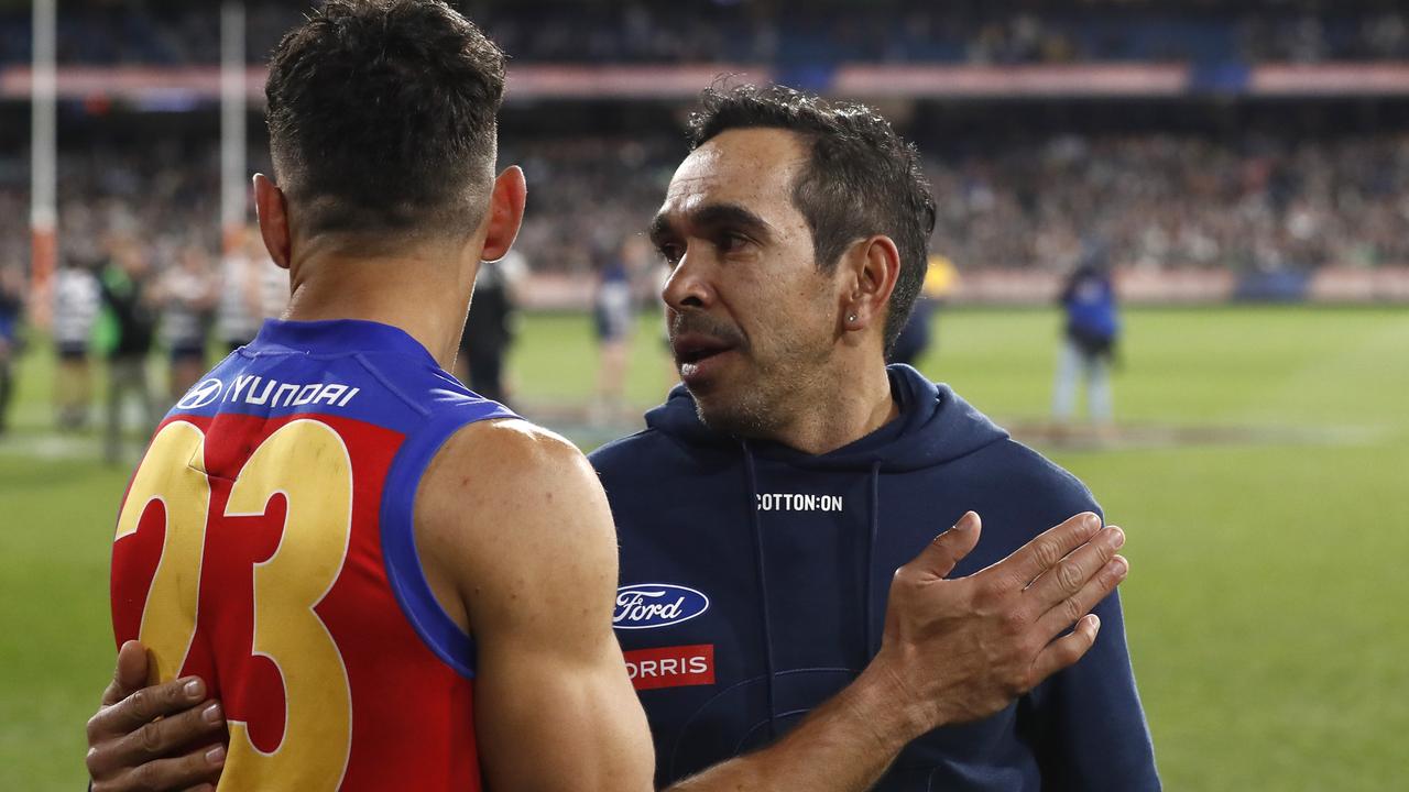 Charlie Cameron and Eddie Betts (Photo by Darrian Traynor/AFL Photos/Getty Images)