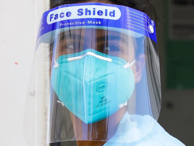 SYDNEY, AUSTRALIA - NewsWire Photos MAY 15, 2021:  A nurse is seen on duty at the Bondi Beach Covid Testing Clinic which appears to be relatively empty today as lower than normal numbers of people come to get tested, in Sydney, Australia. Picture: NCA NewsWire / Gaye Gerard