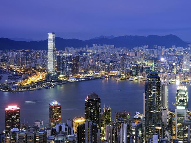 View of the Kong Kong skyline from Hong Kong Island to the Chinese mainland. Picture: Supplied