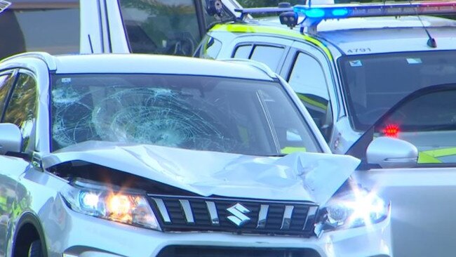 A teenage boy is fighting for life and a girl, 13, has suffered serious injuries after their e-scooter collided with a car at Alexandra Headland. Picture: 7 News