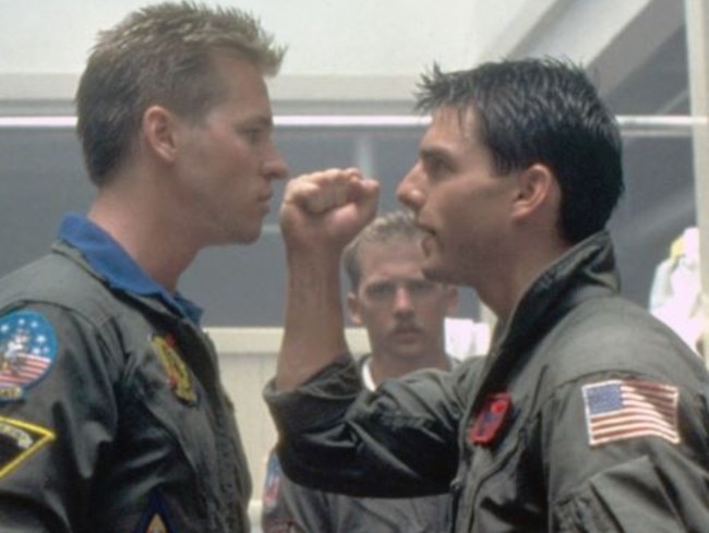 The rivalry between Tom Cruise and Val Kilmer in Top Gun has taken on a whole new meaning. Picture: Supplied