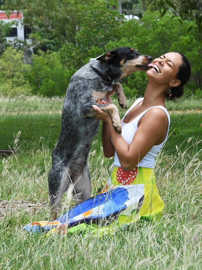 Vestey's Reserve has been proposed as one of five options for a new dog park in Darwin, close to the CBD Natrisha Barnett and her Dog Bella tell us why it is the best option. Picture Katrina Bridgeford.