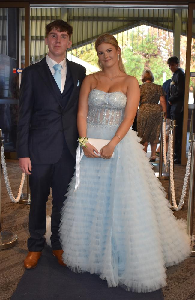 Josh White and Charlize Becker at the Sunshine Coast Grammar School formal 2023. Photo: Jorina Maureschat