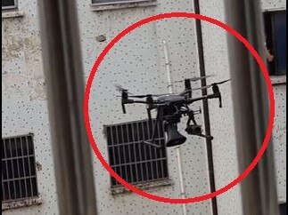 Drones are being used to enforce law and order in locked-down Chinese cities. Picture: Twitter