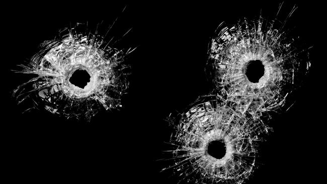 Generic bullet holes in glass. Picture: FILE