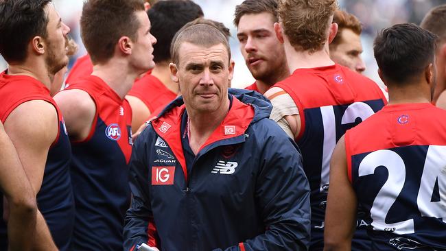 Simon Goodwin says the Demons let their fans down in 2019. Picture: 2019