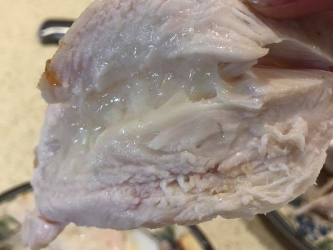 An unknown substance on a roast chicken bought from Costco Epping.