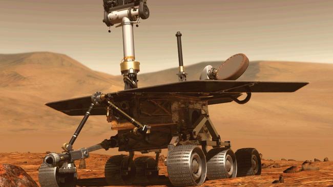 A computer generated image shows the NASA Opportunity rover of the Mars Exploration Program.. Picture: NASA/AFP