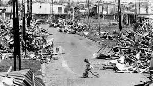 Archive photo of the aftermaths of Cyclone Tracy.