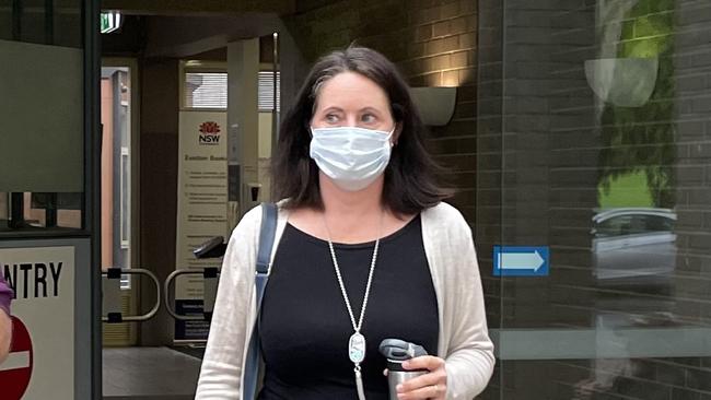 Lauren Russell, a Lucas Heights High School teacher, left Sutherland Local Court in April after admitting to supplying prohibited drug after a video of her emerged of her appearing to smoke a bong with students. Picture: Ashleigh Tullis